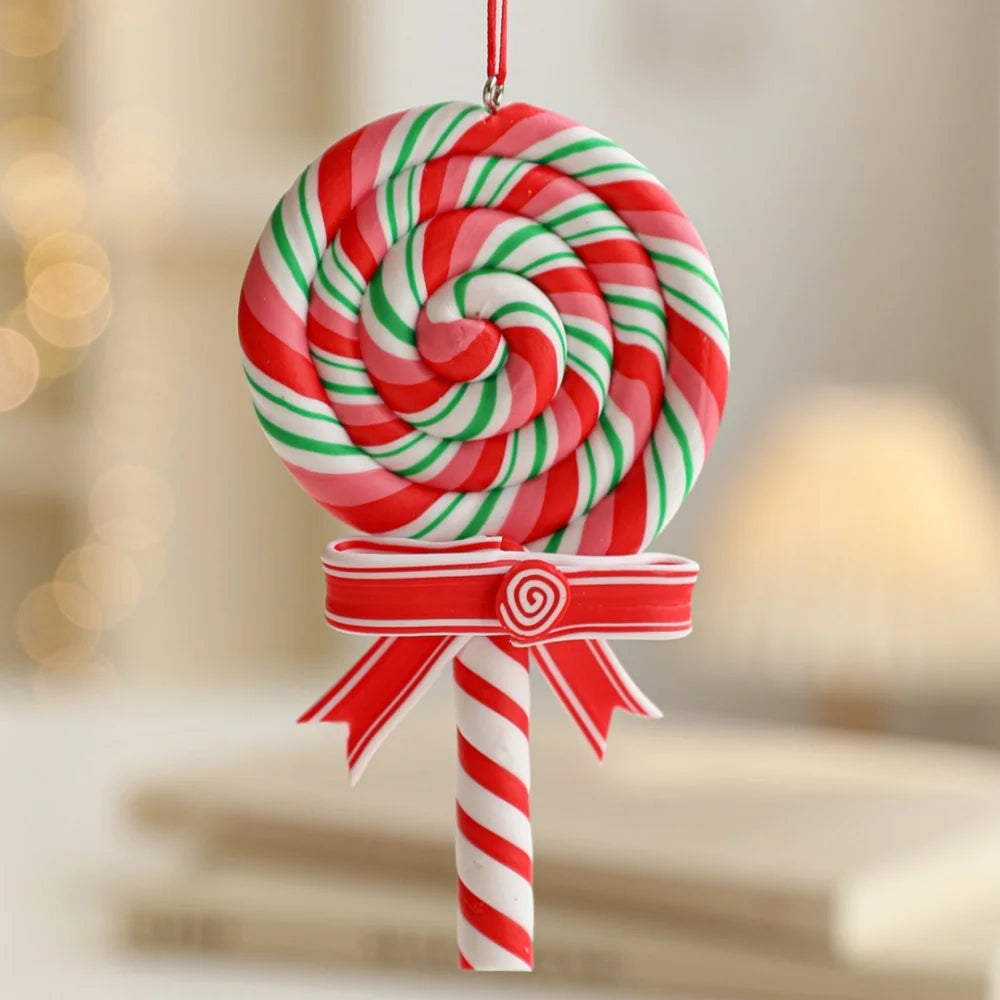 Christmas Candy Cane Ornament – Glitter Hanging Holiday Decoration