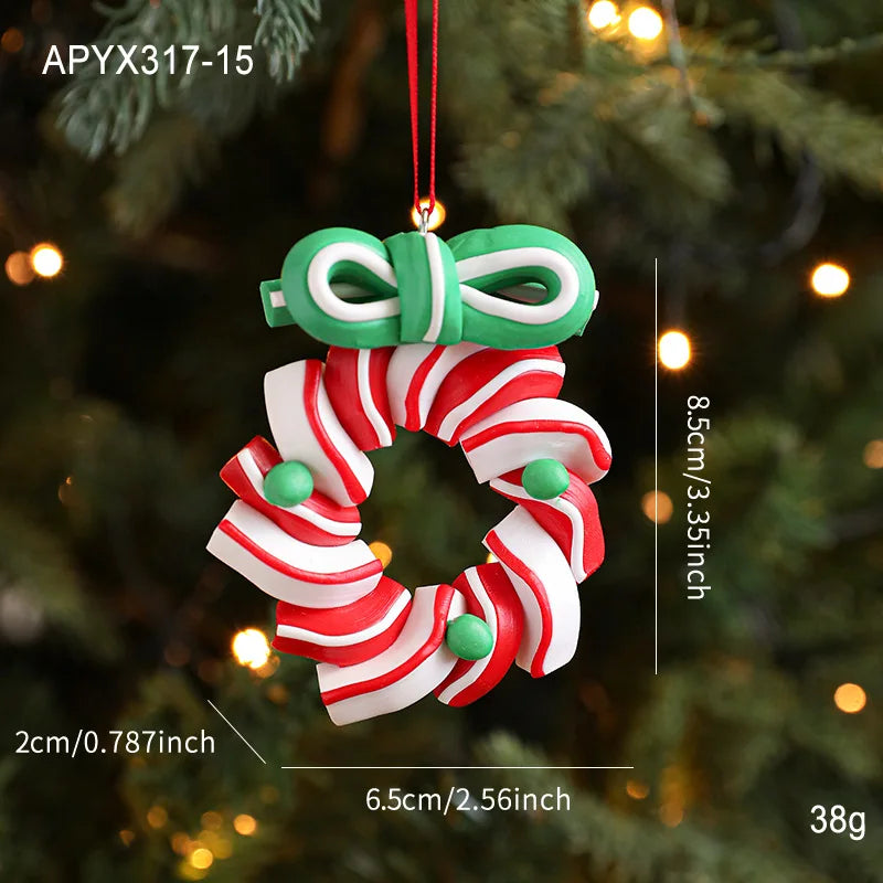 Christmas Candy Cane Ornament – Glitter Hanging Holiday Decoration