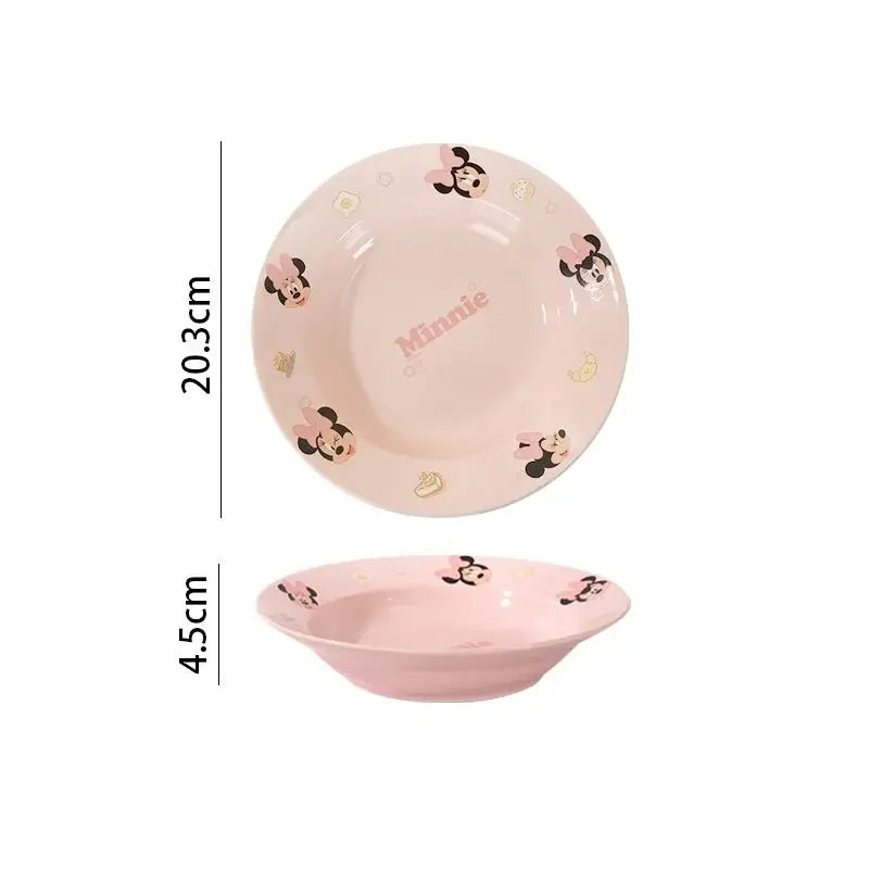 Disney Mickey Minnie Donald Daisy Ceramic Tableware Bowls & Plates Set