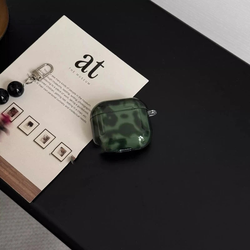 Translucent Green Amber AirPods Case – Unique Gem-Like Elegance