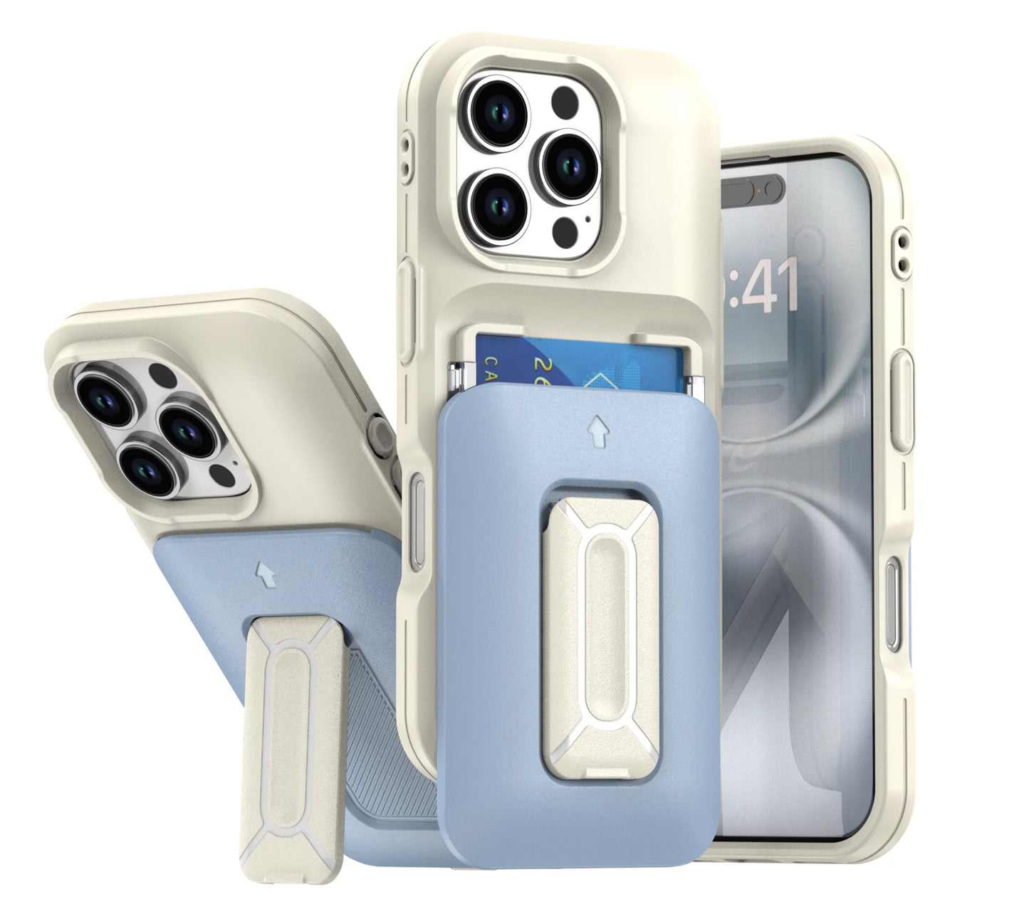 New Korean Sliding Card Holder Kickstand Protective Phone Case for iPhone 11 to iPhone 16 Pro Max – Stylish Multi-Functional Cover