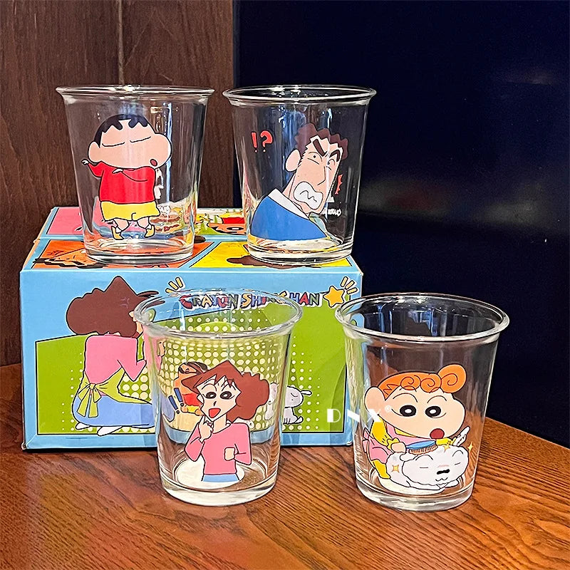 Crayon Shin-chan Cartoon Glass Cup Set