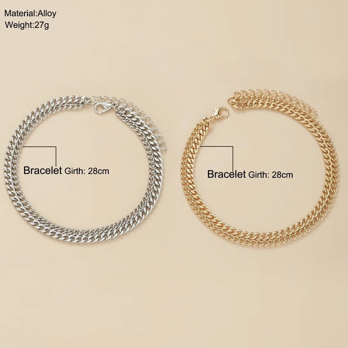 Minimalist Cuban Link Anklet – Gold & Silver