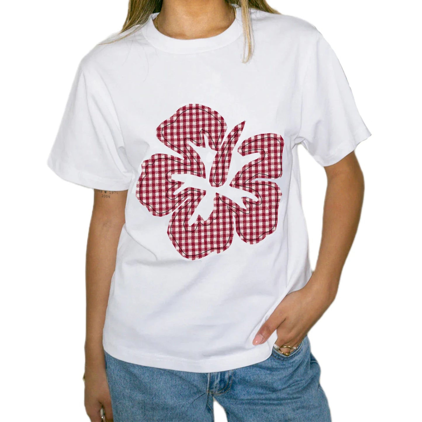 Summer Loose Fit T-Shirt with Bow Print – Casual Streetwear Top