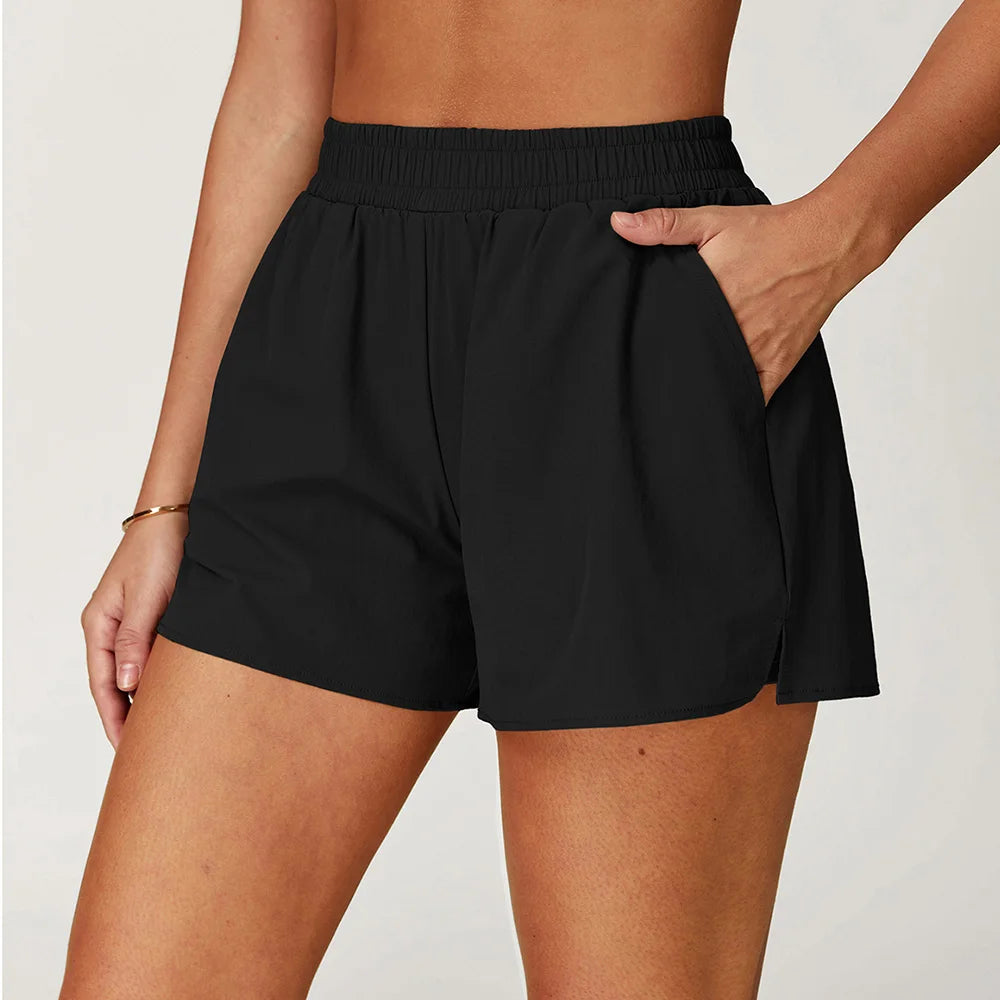 High-Waist Workout Shorts for Women – Multi Colors