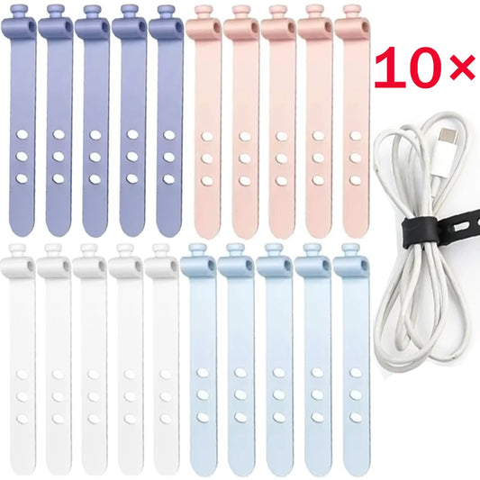 Silicone Cable Organizer Clips (Multi-Pack)