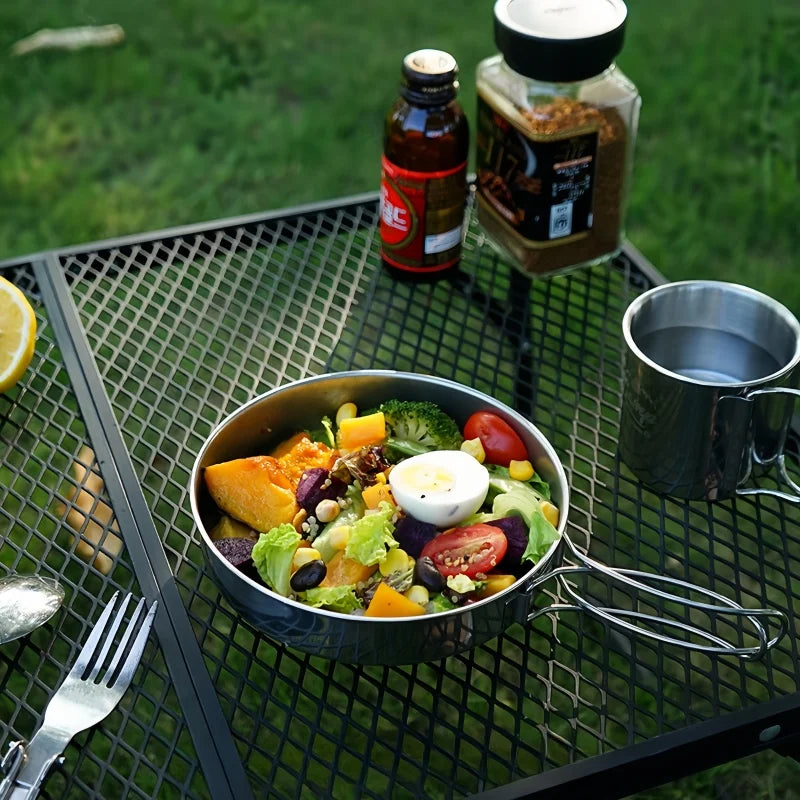 Portable Folding Camping Table – Lightweight Picnic & BBQ Mesh Table