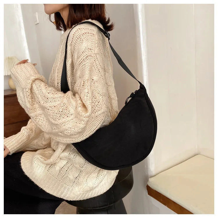 Casual Canvas Shoulder Bag – Large Capacity Crossbody Tote