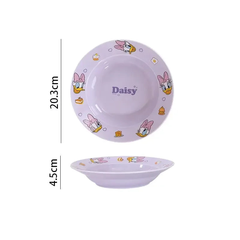 Disney Mickey Minnie Donald Daisy Ceramic Tableware Bowls & Plates Set