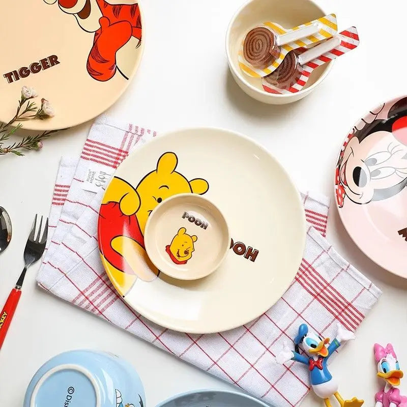 Disney Ceramic Children’s Dinner Plate – Heat Resistant Cartoon Design