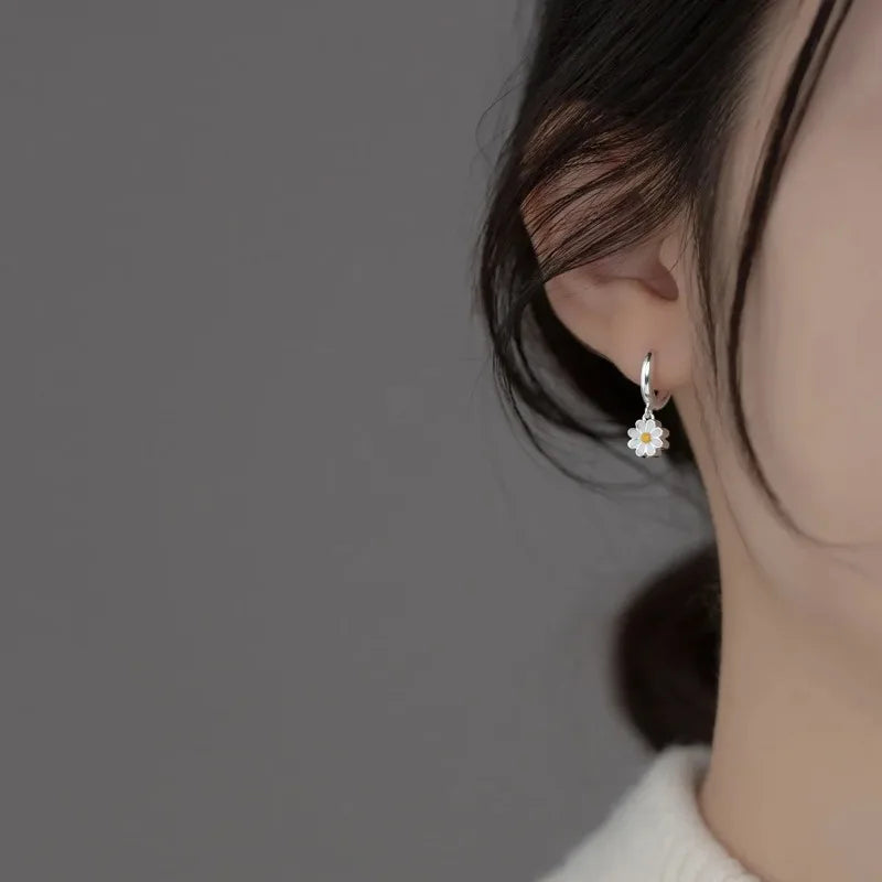 Elegant Flower Hoop Earrings – Multiple Designs