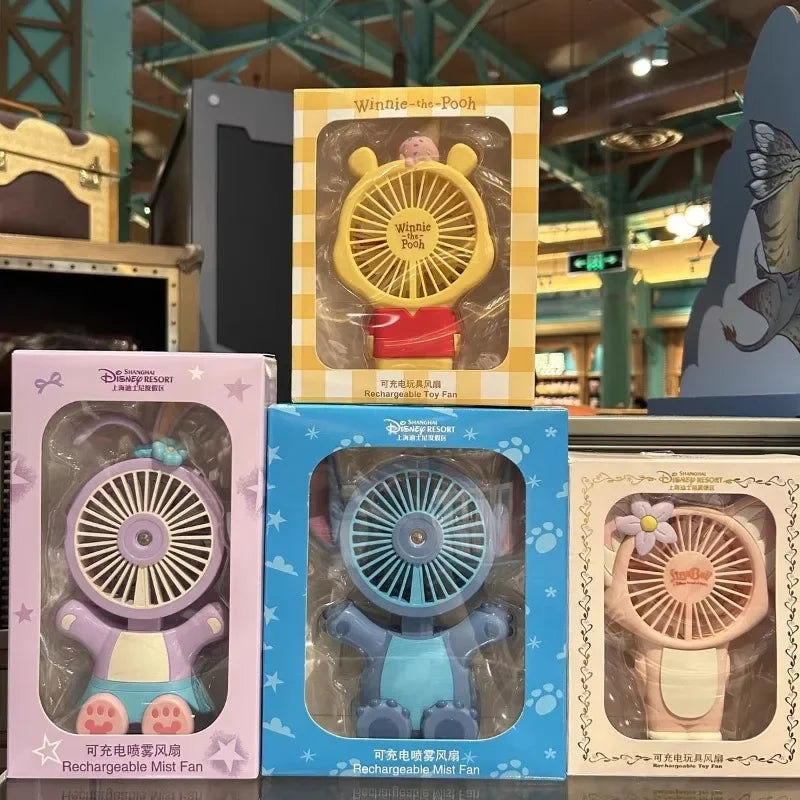 Disney Stitch & StellaLou Portable Mini Fan | USB Rechargeable Handheld Fan
