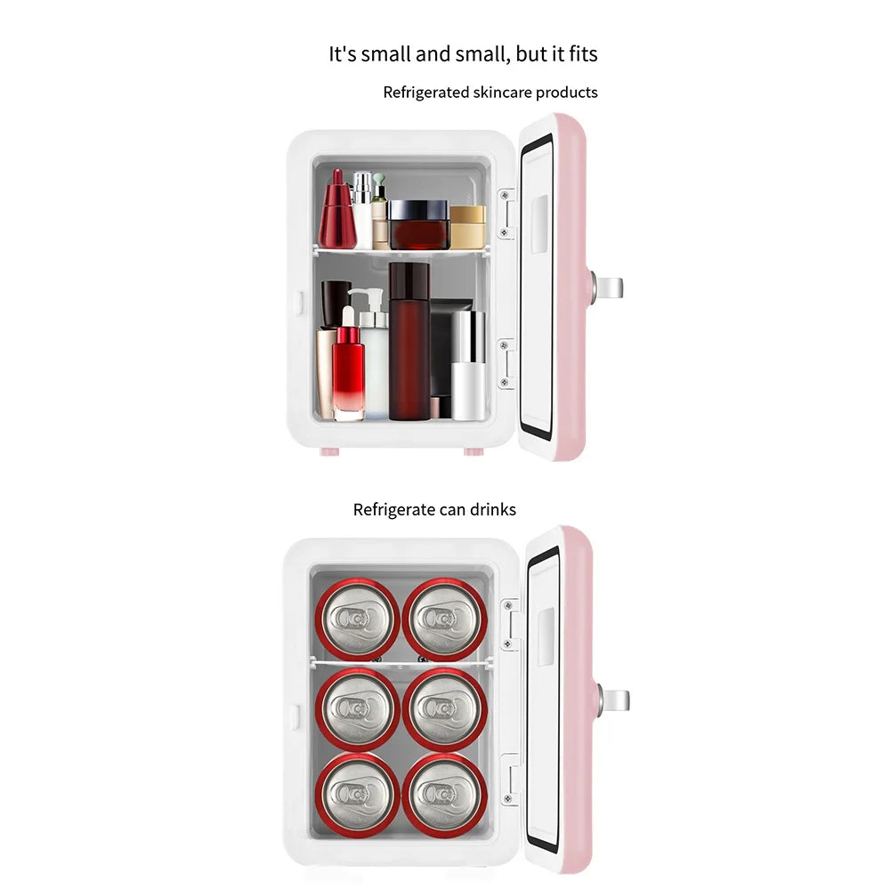 Mini Portable 4L Fridge – Cooler & Warmer for drinks, cosmetics, dairy products, and medicines.