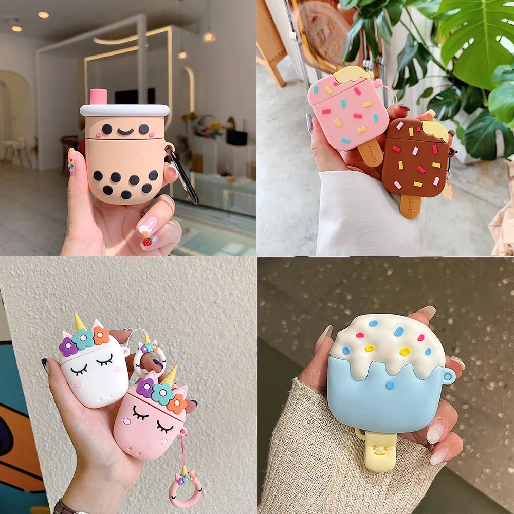 3D Cartoon AirPods Case – Playful Variety of Designs