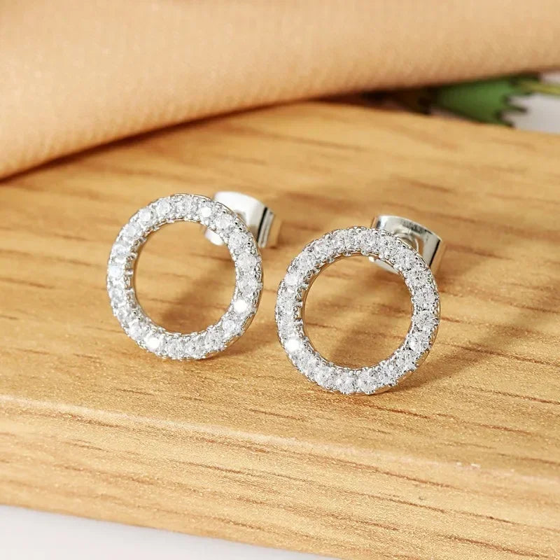 Elegant Women’s Stud Earrings – Assorted Designs with Zircon & Resin