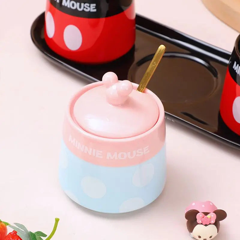 Cartoon Mickey/Minnie Seasoning Jar with Spoon