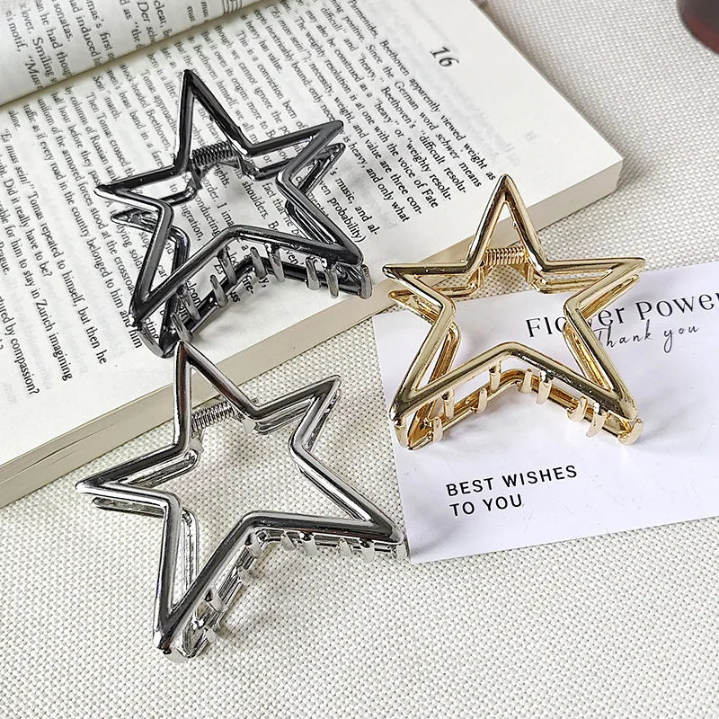 Hollow Star Metal Hair Claw