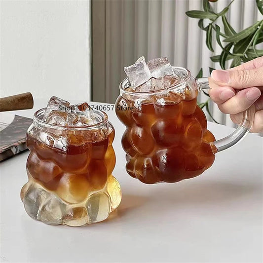 Grape-Shaped Transparent Glass Cup