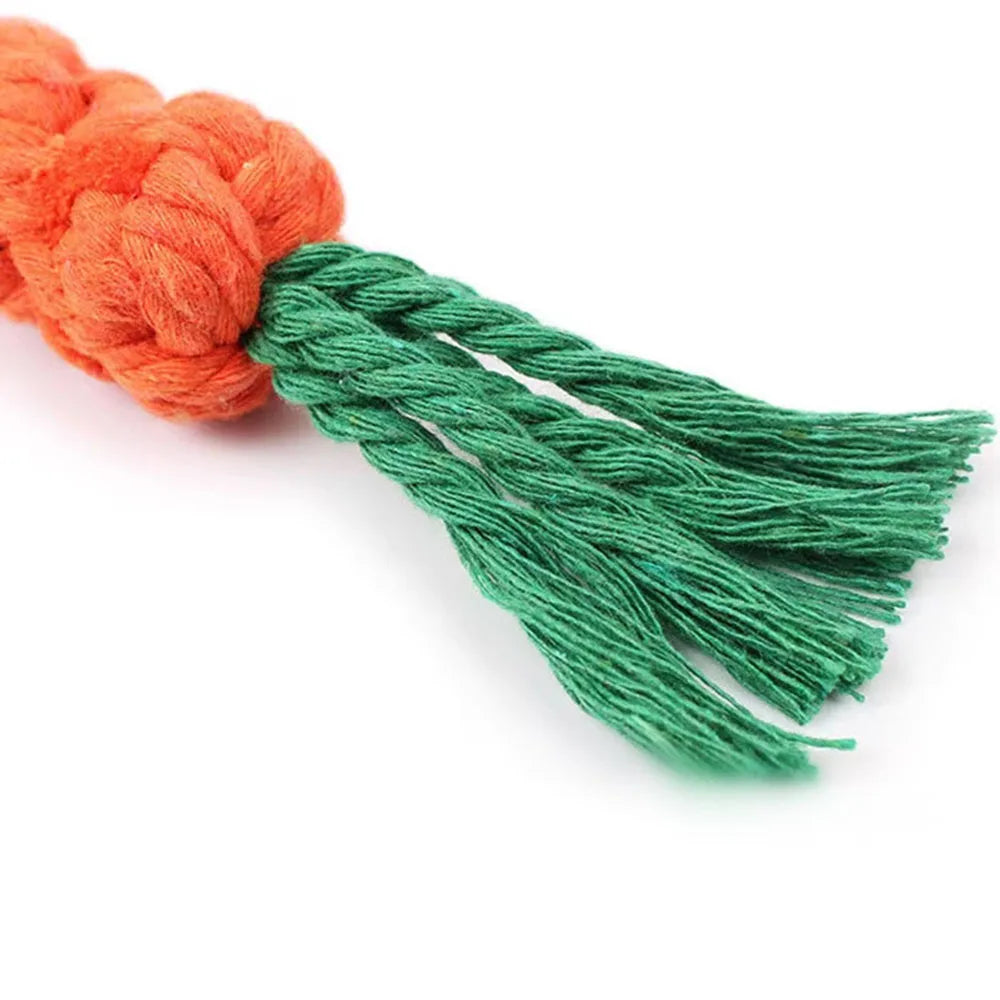 Cotton Rope Dog Chew Toy – Assorted Designs (Carrot, Bear, Rabbit & More)