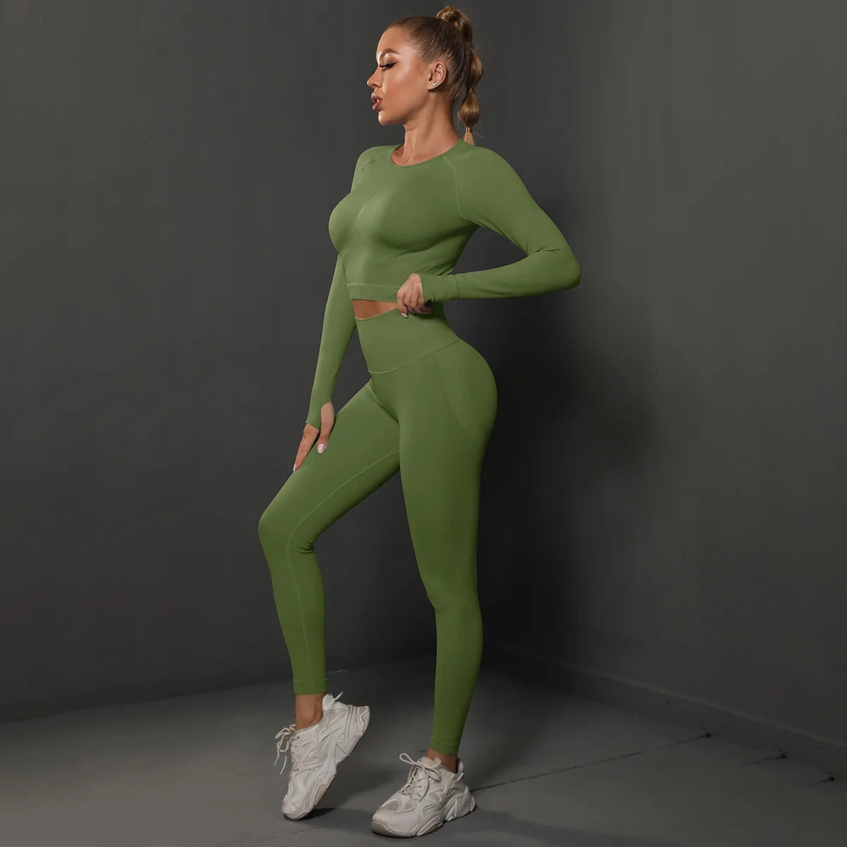 ActiveFit Seamless Gym Set – Long Sleeve