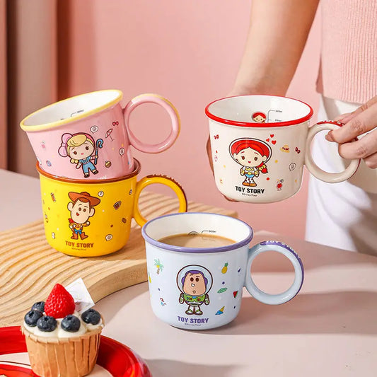 Disney Toy Story Cartoon Mug – Woody, Buzz Lightyear, Shepherdess Cute Kids Cup