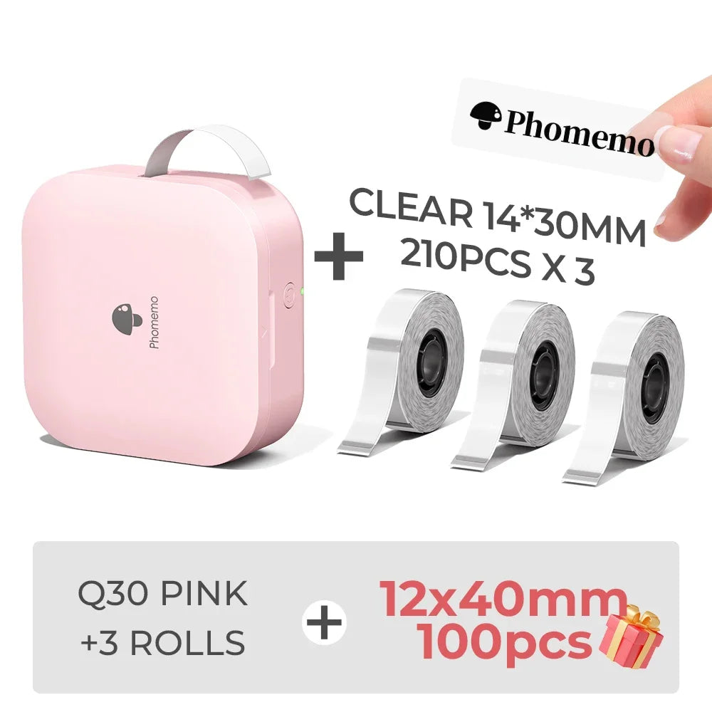 Phomemo Q30 Mini Portable Label Printer – Wireless Inkless Thermal Printing