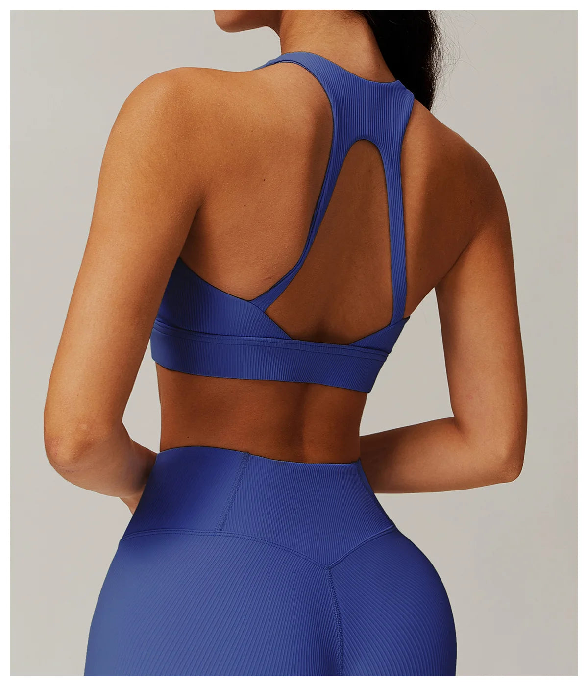 Ribbed Women's Fitness Bra – High Support Yoga & Gym Vest (Multiple Colors)