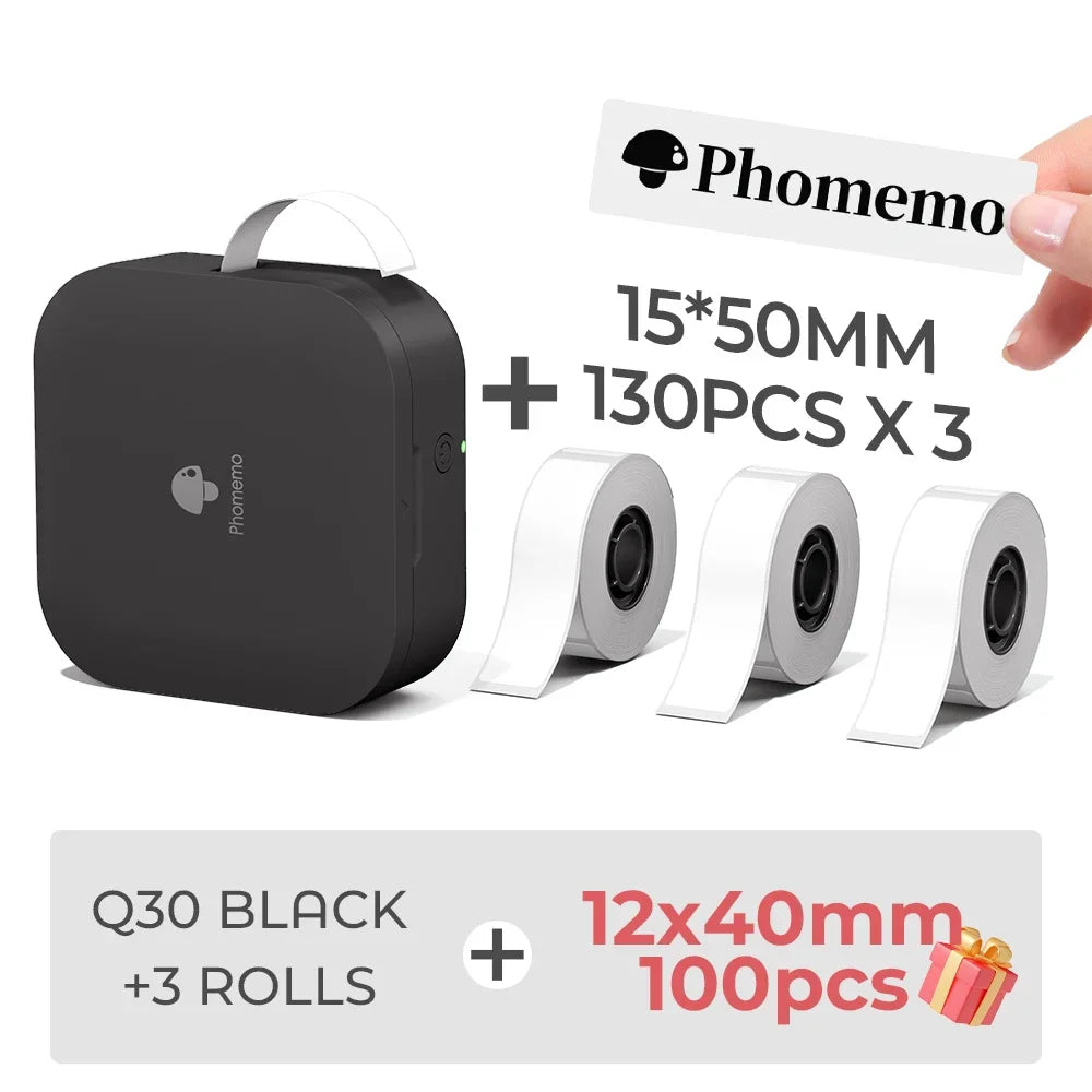 Phomemo Q30 Mini Portable Label Printer – Wireless Inkless Thermal Printing