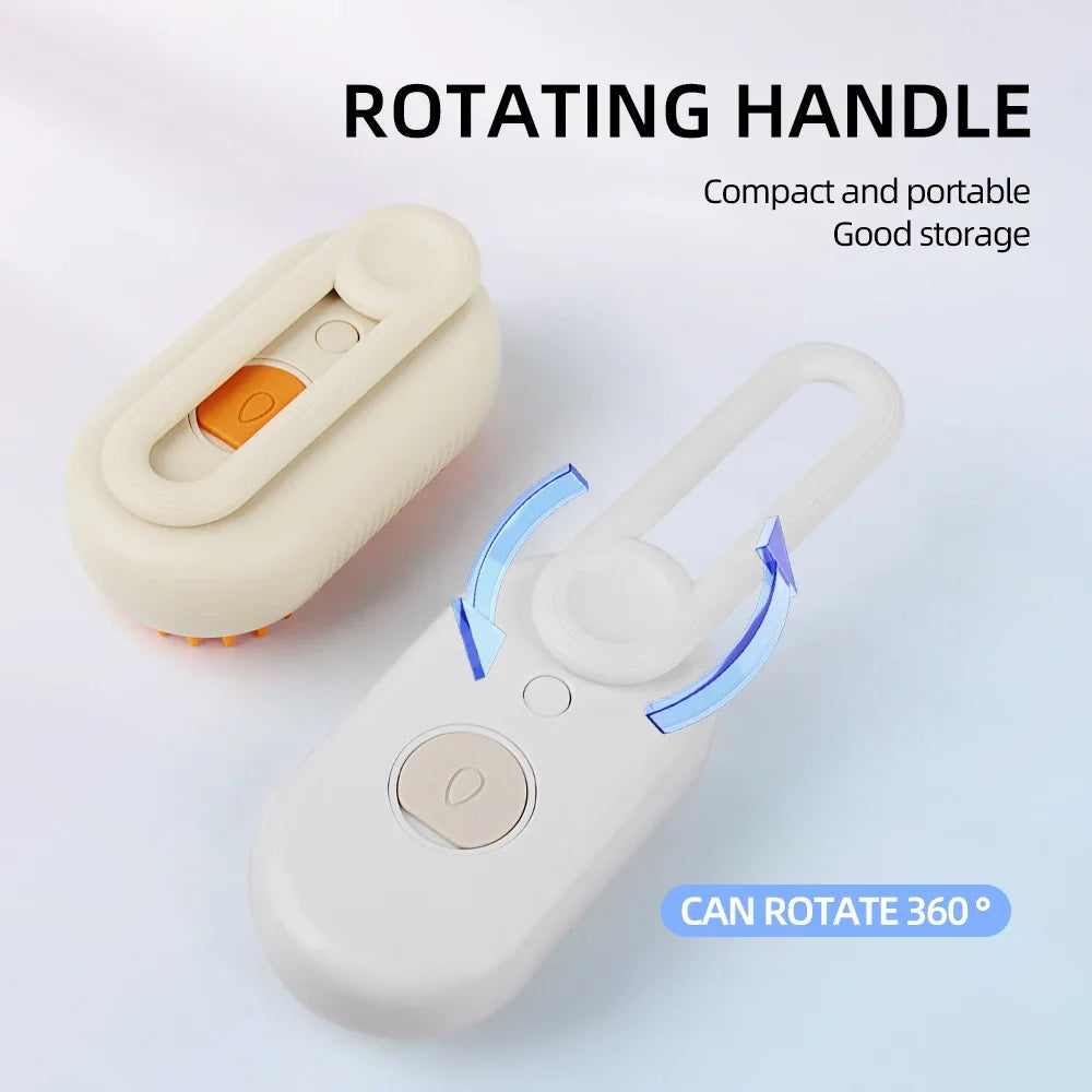 Steam Pet Hair Brush – Gentle Grooming & Massage