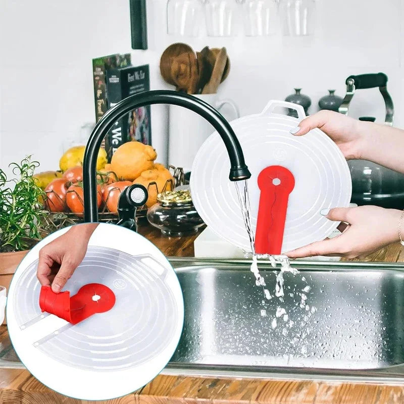Anti-Splash Silicone Mixing Bowl Cover with Mixer Slot
