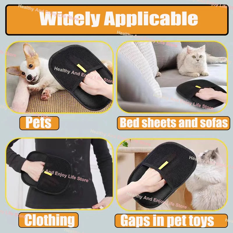Pet Hair Removal Grooming Glove – Efficient Cleaning for Cats & Dogs