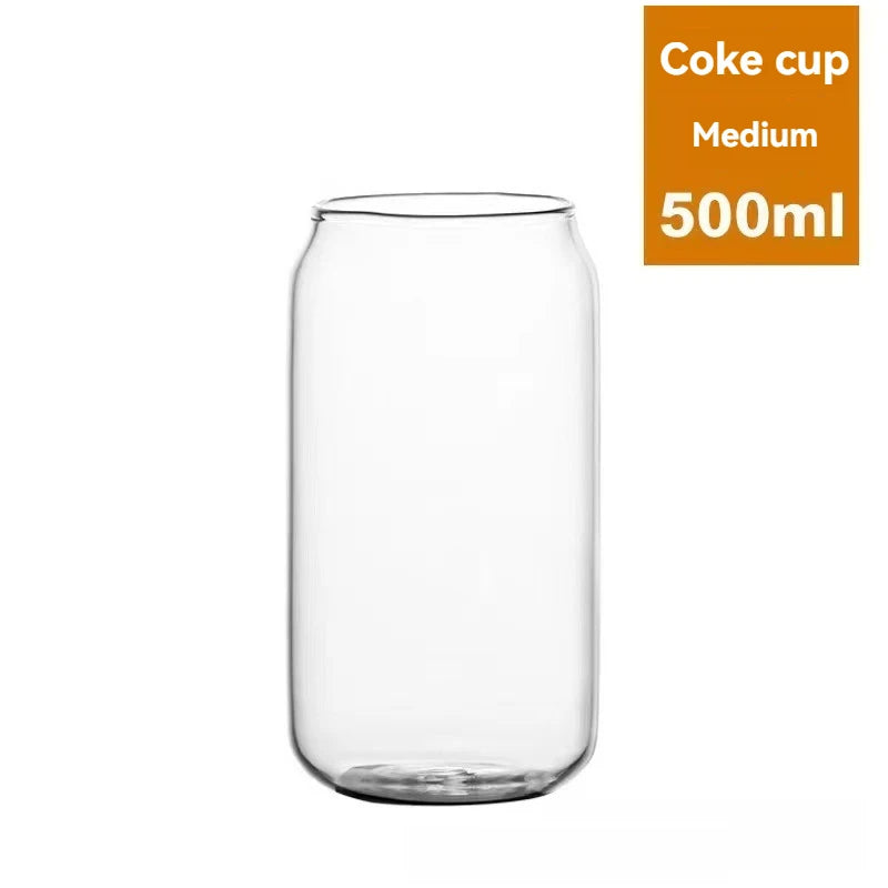 Glass Cup with Wooden Lid & Straw