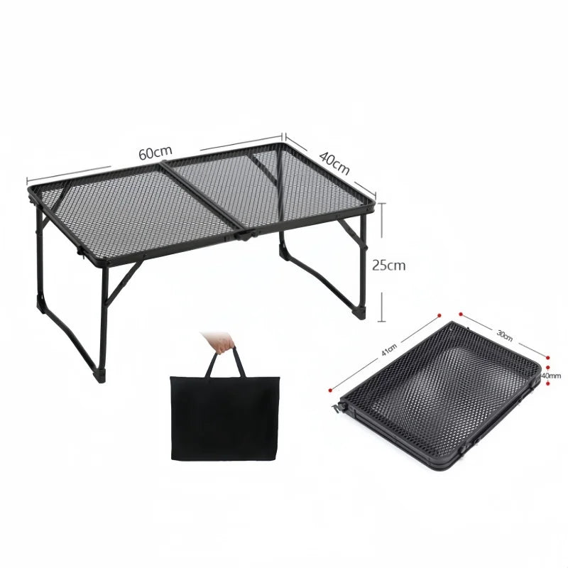 Portable Folding Camping Table – Lightweight Picnic & BBQ Mesh Table