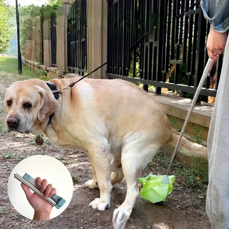 Dog Waste Pick-Up Shovel with Garbage Bags – Outdoor Walking Tool