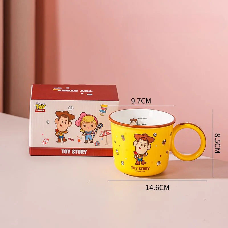 Disney Toy Story Cartoon Mug – Woody, Buzz Lightyear, Shepherdess Cute Kids Cup