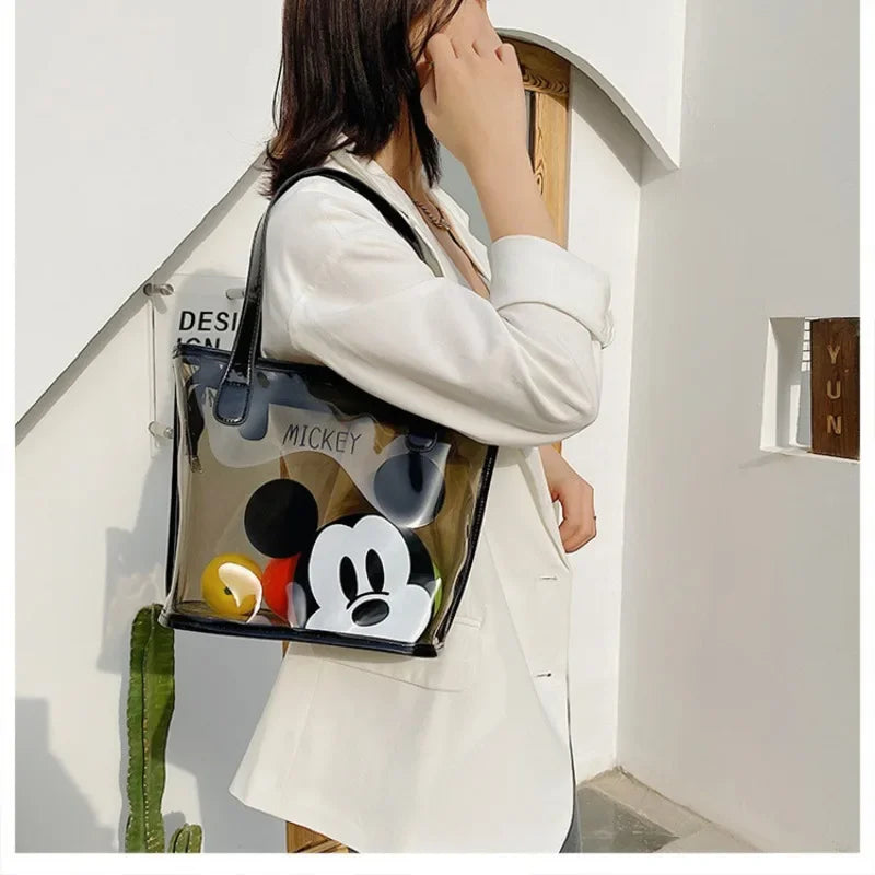 Mickey Mouse Transparent Tote Bag – Stylish & Trendy Design