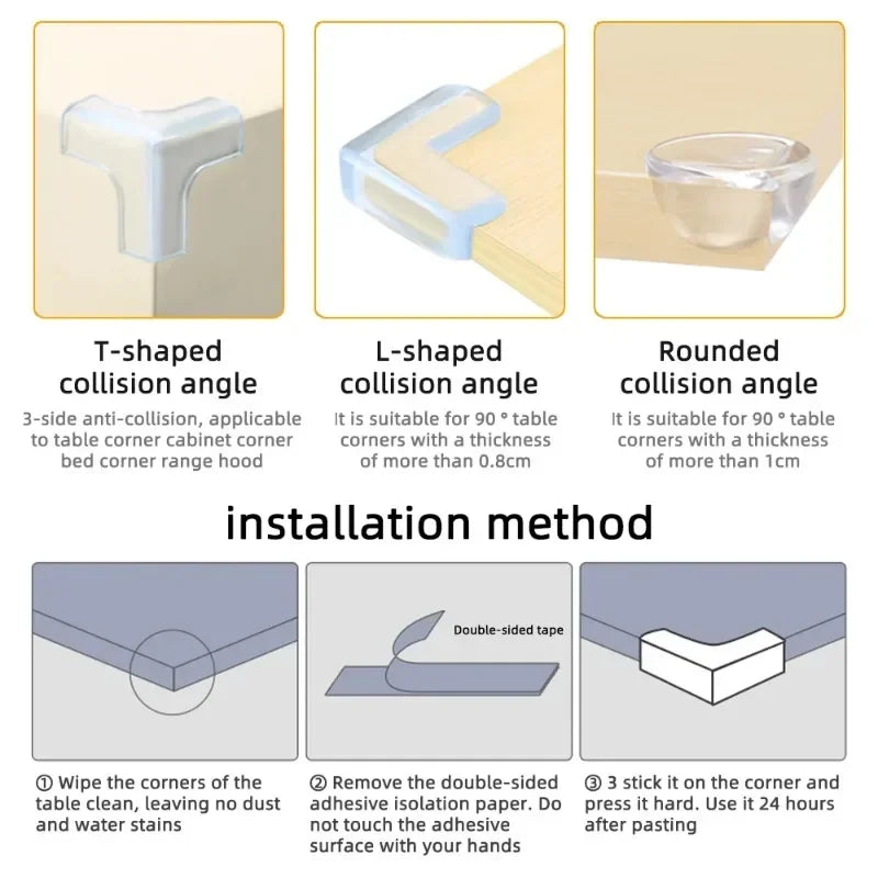 Clear Table Corner Protectors for Baby Safety