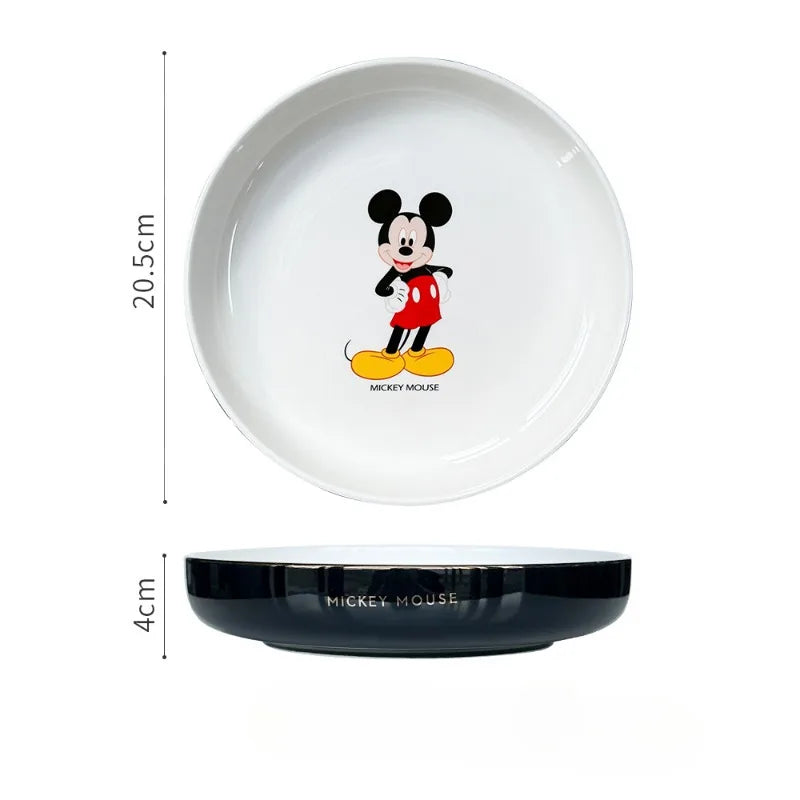 Disney Mickey Minnie Donald Ceramic Dinner Plate – High-Quality Cartoon Tableware