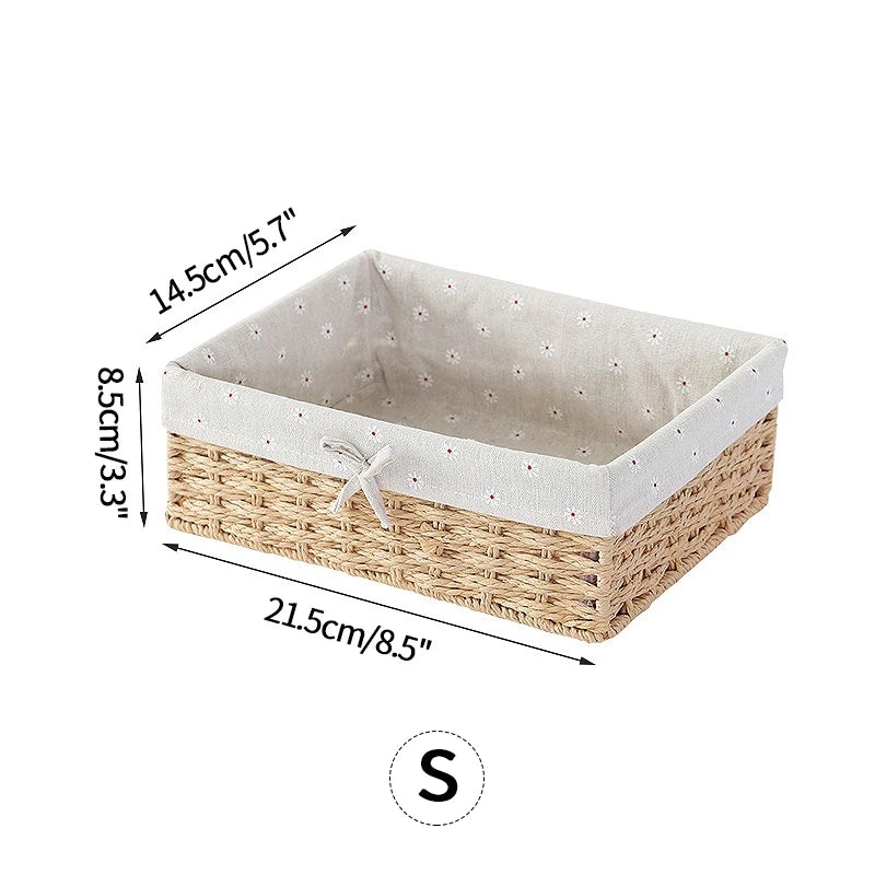 Wicker Storage Basket with Lid