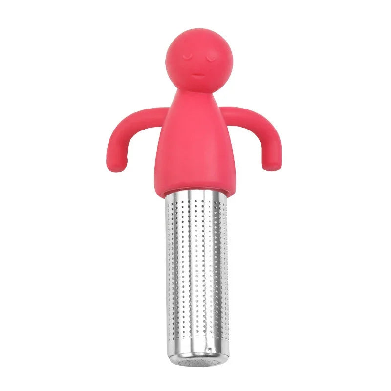 Funny Human-Shaped Tea Infuser – Silicone & Stainless Steel