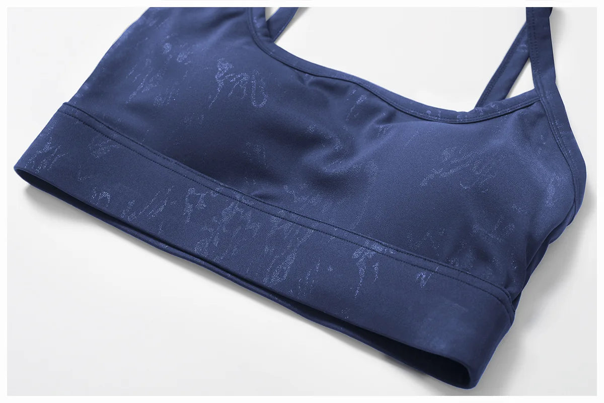 Printed Breathable Sports Bra – Sweat-Absorbing Padded Top for Yoga & Running (Multi Colors)