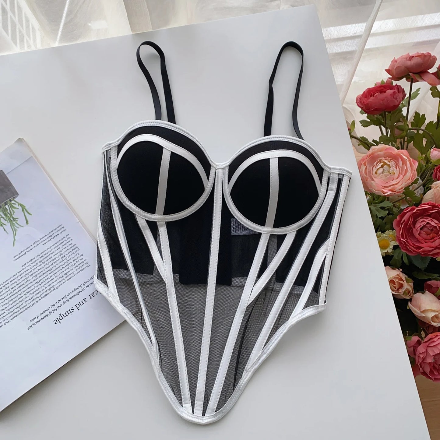 Sheer Strapless Corset Top – Slim Transparent Bustier Camisole