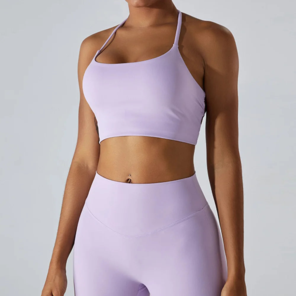 Backless Cross Strap Women’s Sports Bra – High Support Fitness & Yoga Bralette (Multi Colors)