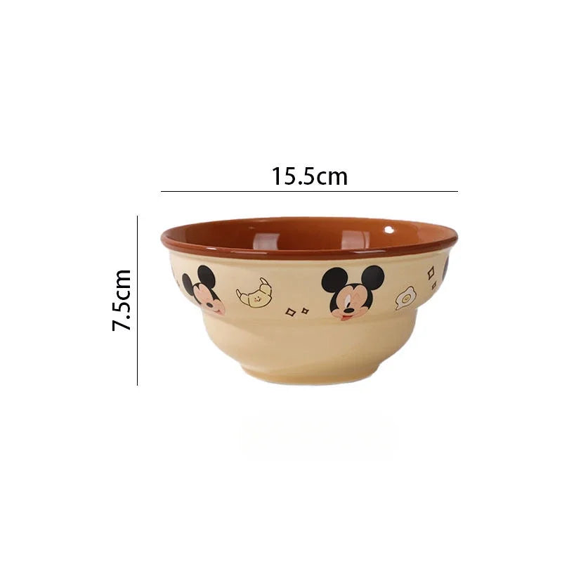 Disney Mickey Minnie Donald Daisy Ceramic Tableware Bowls & Plates Set