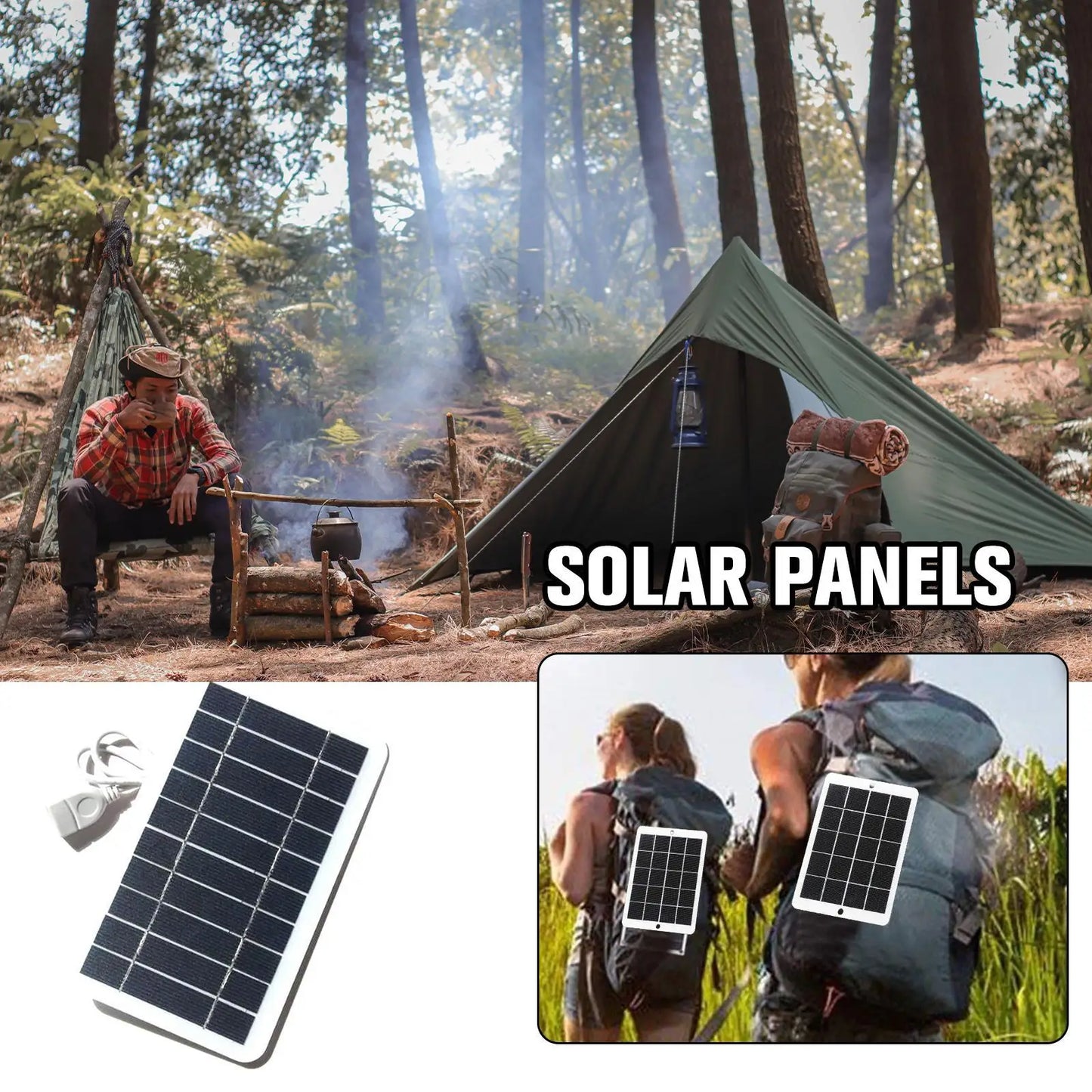 Mini 5V Portable Solar Charging Panel – Compact USB Solar Charger