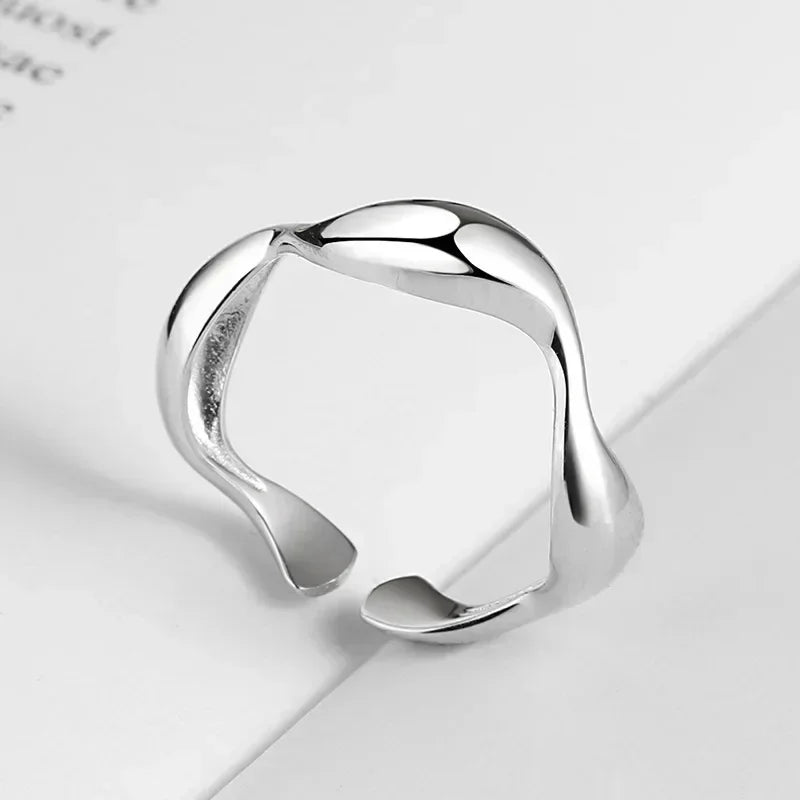 Adjustable Minimalist Wave Rings – Multiple Designs