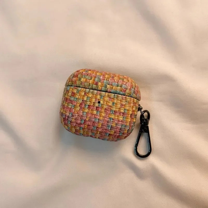 Premium Braided Leather AirPods Case – Handcrafted Elegance