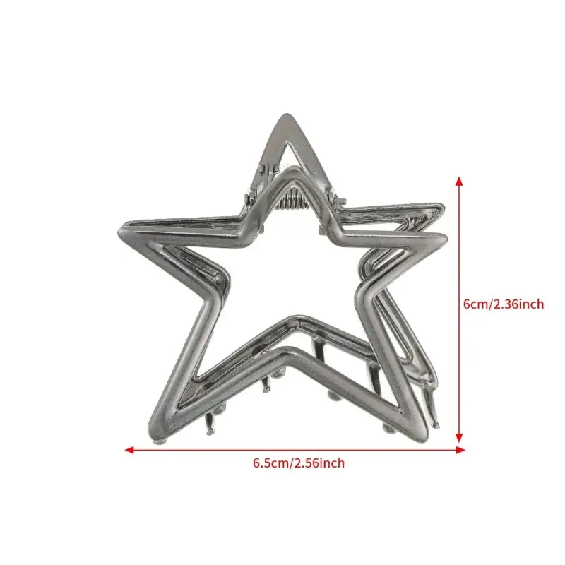 Hollow Star Metal Hair Claw