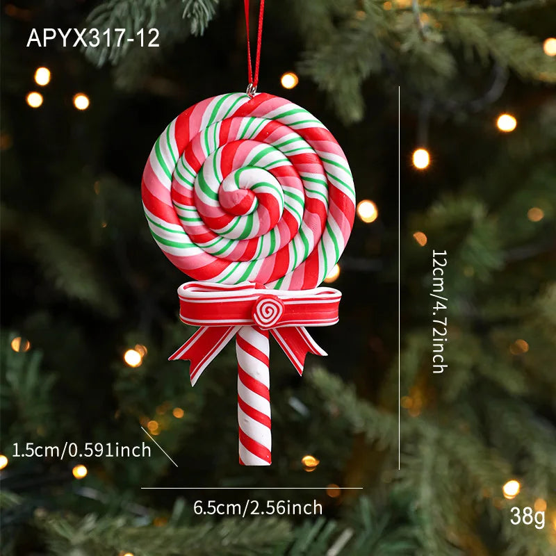 Christmas Candy Cane Ornament – Glitter Hanging Holiday Decoration
