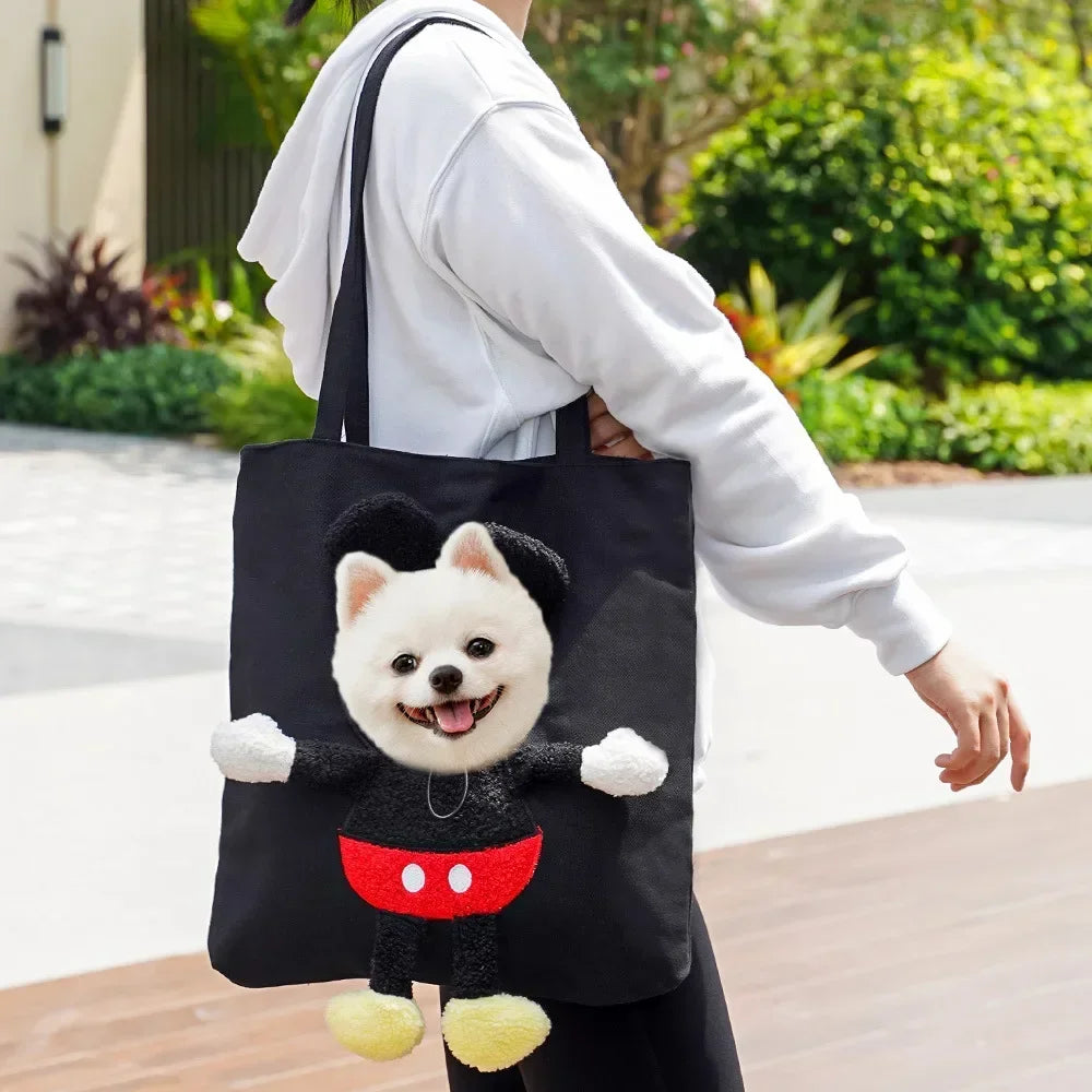 Cute Pet Shoulder Bag – Cartoon-Inspired Carrier for Small Cats & Dogs